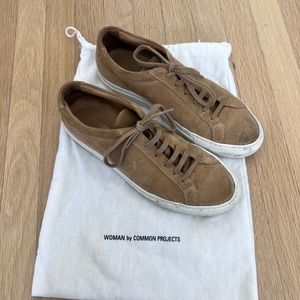 Women’s Common Projects Suede Tan Low tops